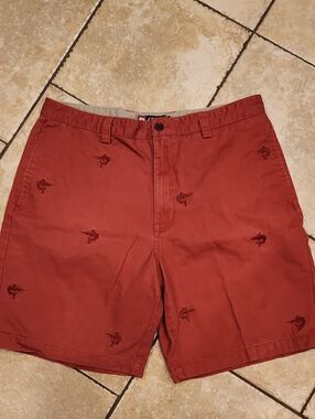 Chaps Rust Red Cotton-Lined Shorts